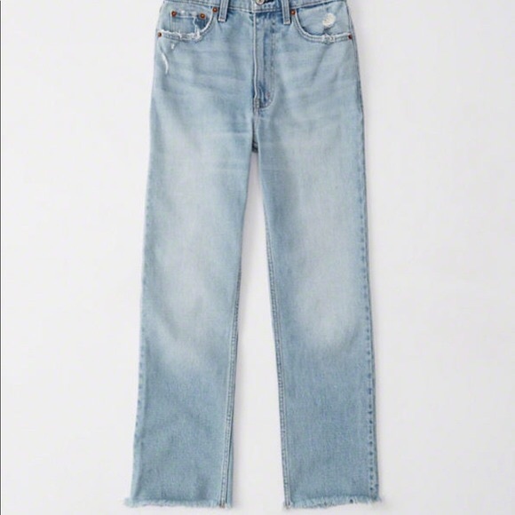 abercrombie ultra high rise straight ankle jeans - Picture 6 of 6